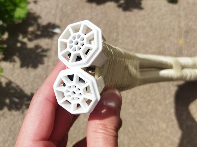 防虫キャップ　付けた感じ