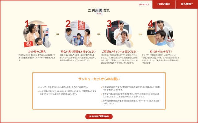 サンキューカット利用方法