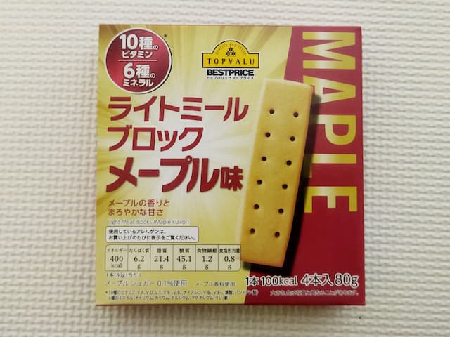 トップバリュ　ライトミールブロック　メープル味